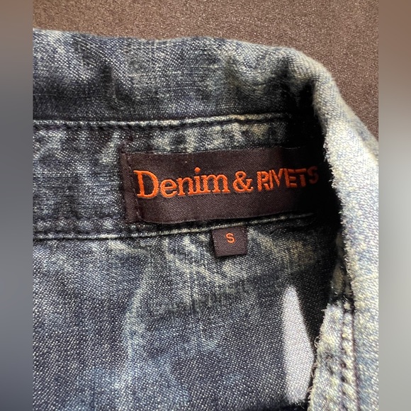 Denim Button Down Size Small - Picture 3 of 3